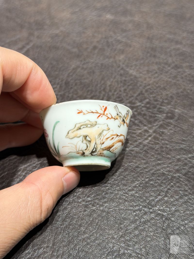 清乾隆 粉彩花鸟纹茶具一套25件 - 图130